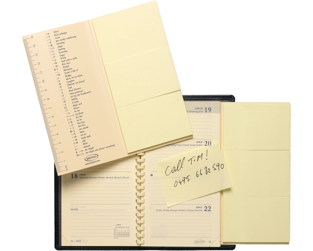 BREPOLS 3 Haftnotiz-Blöcke 0.750.9900 9x16cm