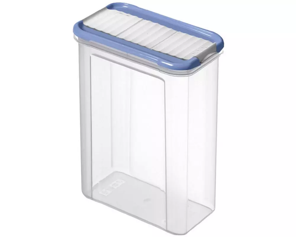 Rotho Vorratsdose Domino 1.5 l, Blau/Transparent