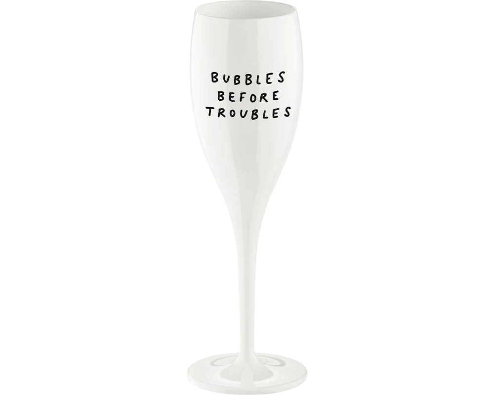 Koziol Sektglas Bubbles 100 ml, 1 Stück, Weiss