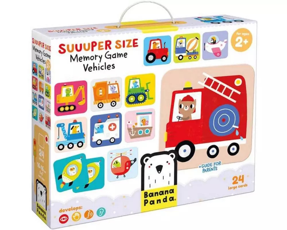 Banana Panda Memo-Spiel Suuuper Size Fahrzeuge