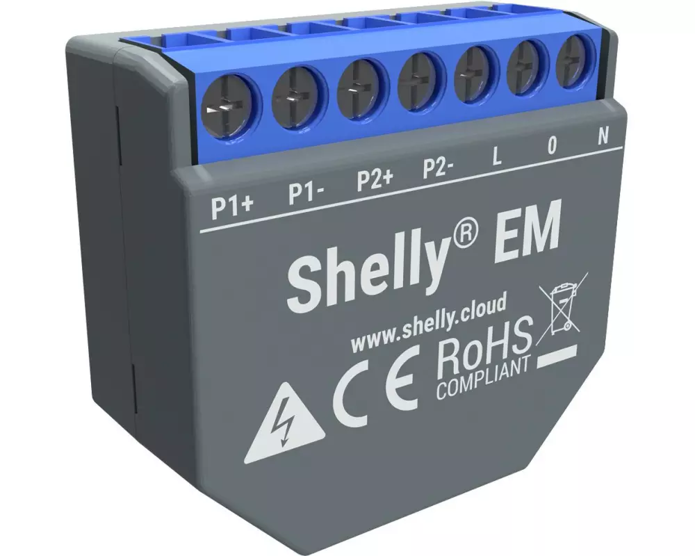 Shelly EM WiFi-Energy Meter inkl. 50 A Stromwandlerklemme