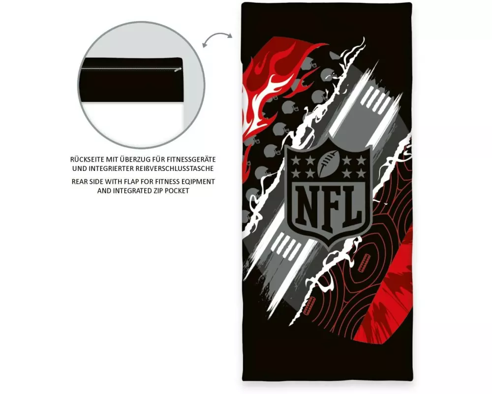 Herding Fitnesstuch NFL 50 x 110 cm + 15 cm Flap