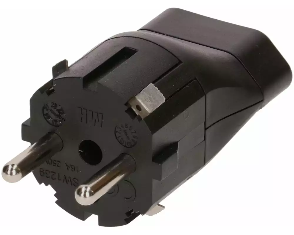 Max Hauri Fixadapter Schuko – Typ 21 für Power Stations schwarz