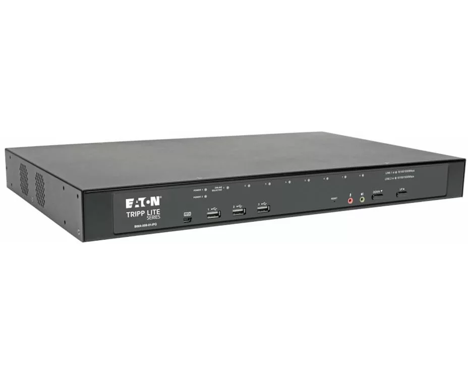 EATON TRIPPLITE 8-Port, 4K, HDMI/USB, KVM, Switch, 4K, 60, Hz, Video/Audio, USB, Peripheral, Sharing, 1U, Rack-Mount