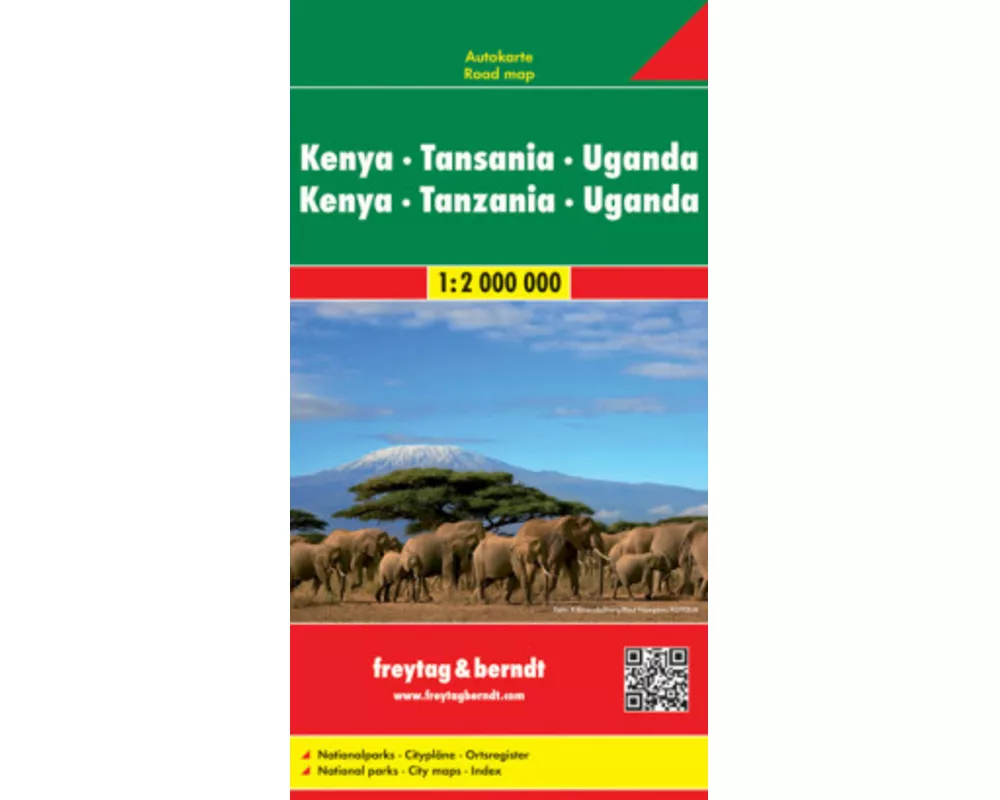 Kenya - Tansania - Uganda - Ruanda, Autokarte 1:2.000.000