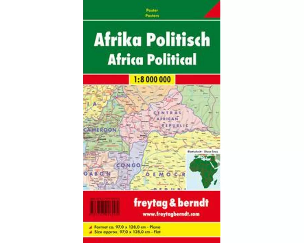 freytag & berndt Poster Afrika physisch-politisch 1:8 Mio