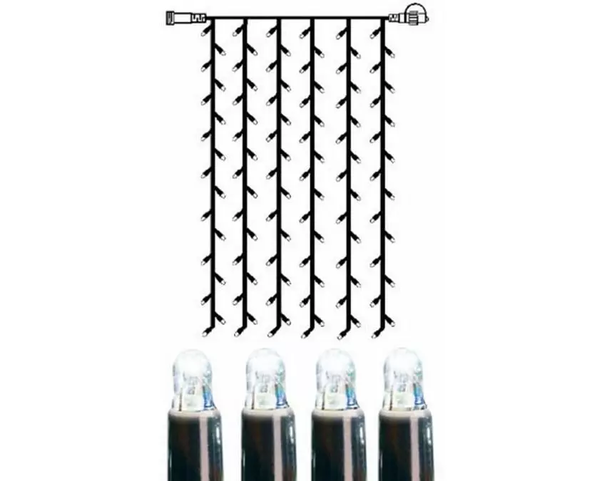 Star Trading Lichtervorhang-System LED, 102 LED, 1 x 2 m