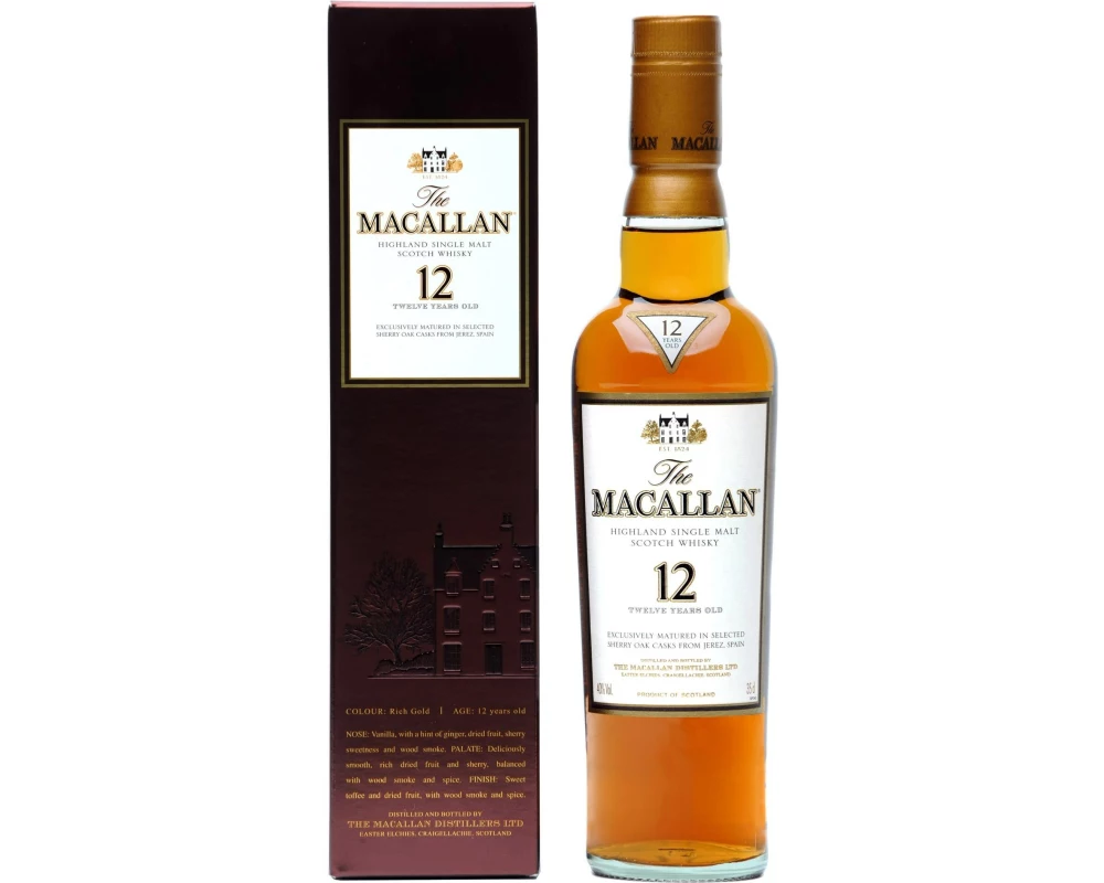 MacAllan 12 YO Sherry Oak Single Malt Whisky 0.35 l