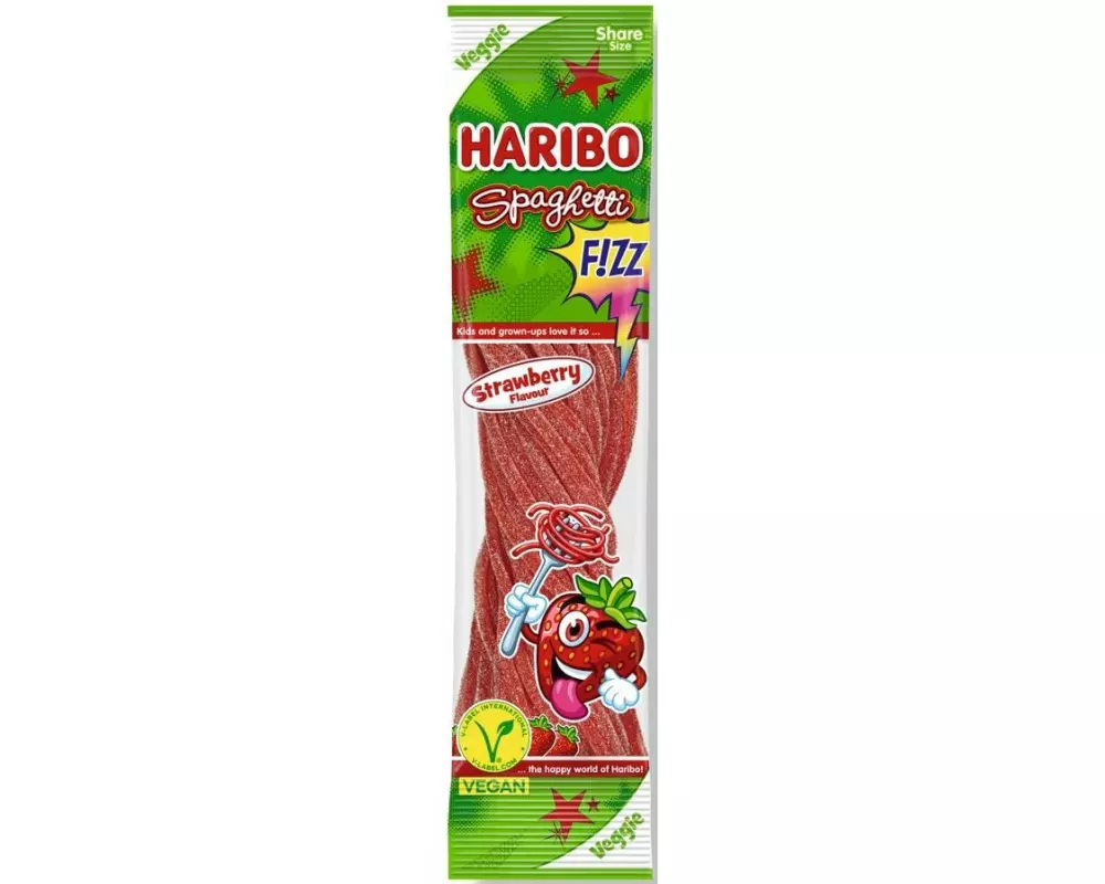 Haribo Gummibonbons Spaghetti Erdbeer vegan 200 g