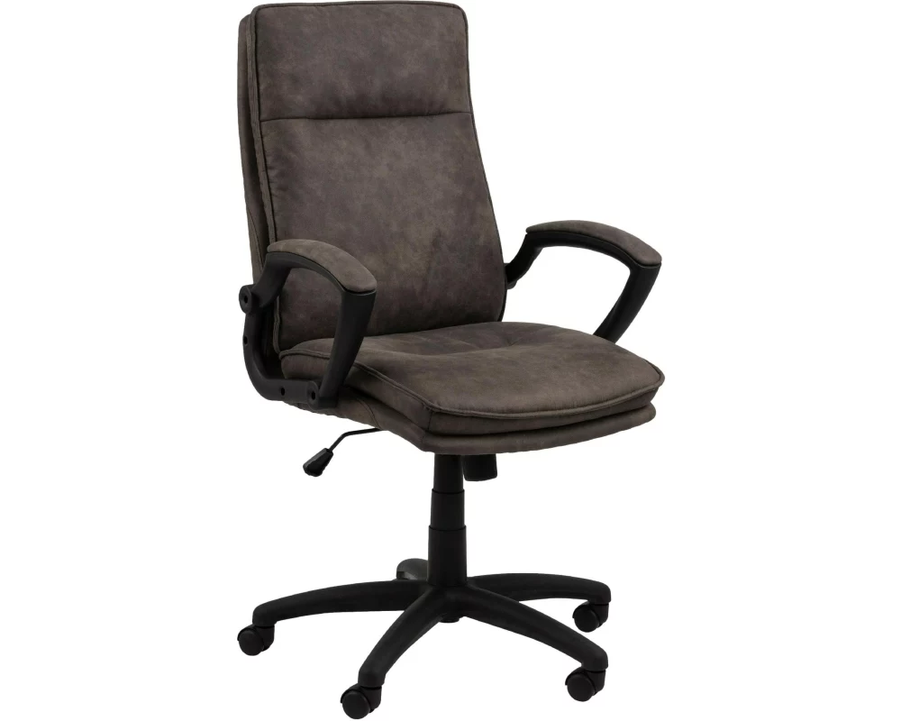 AC Design Bürostuhl Brad, mit Armlehnen und Bremsrollen, Anthrazit