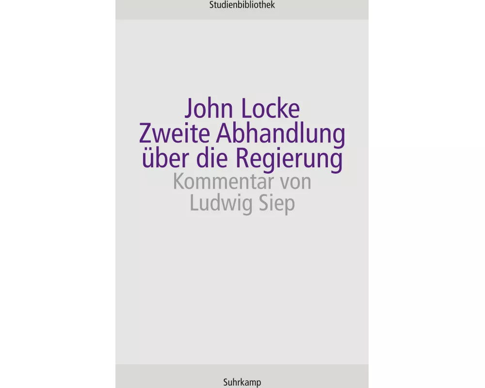 Zweite Abhandlung über die Regierung