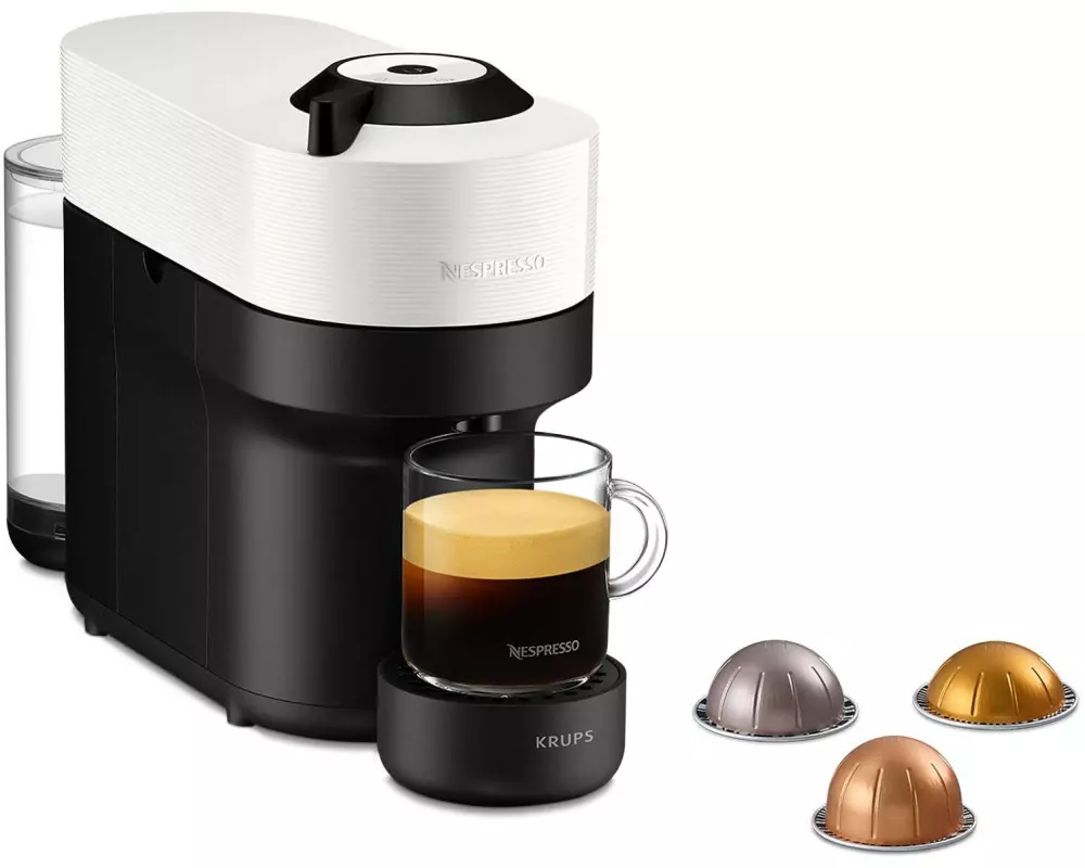 Krups Kaffeemaschine Nespresso Vertuo Pop XN9201 Coconut White