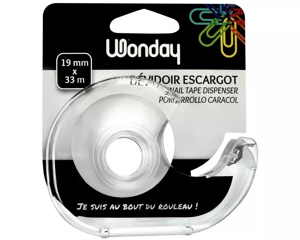 Büromaterial Tischabroller Wonday 19 mm x 33 m, Transparent
