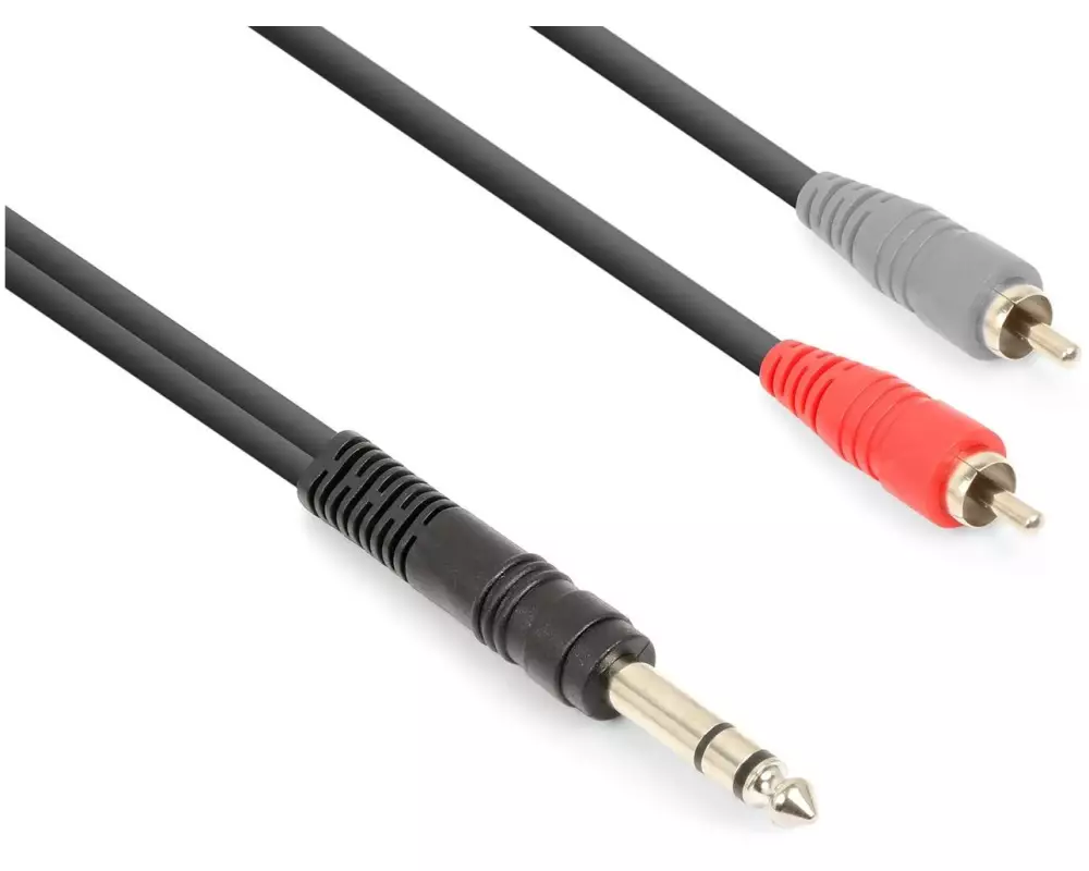 Vonyx Audio-Kabel CX328-3 6.3 mm Klinke - Cinch 3 m