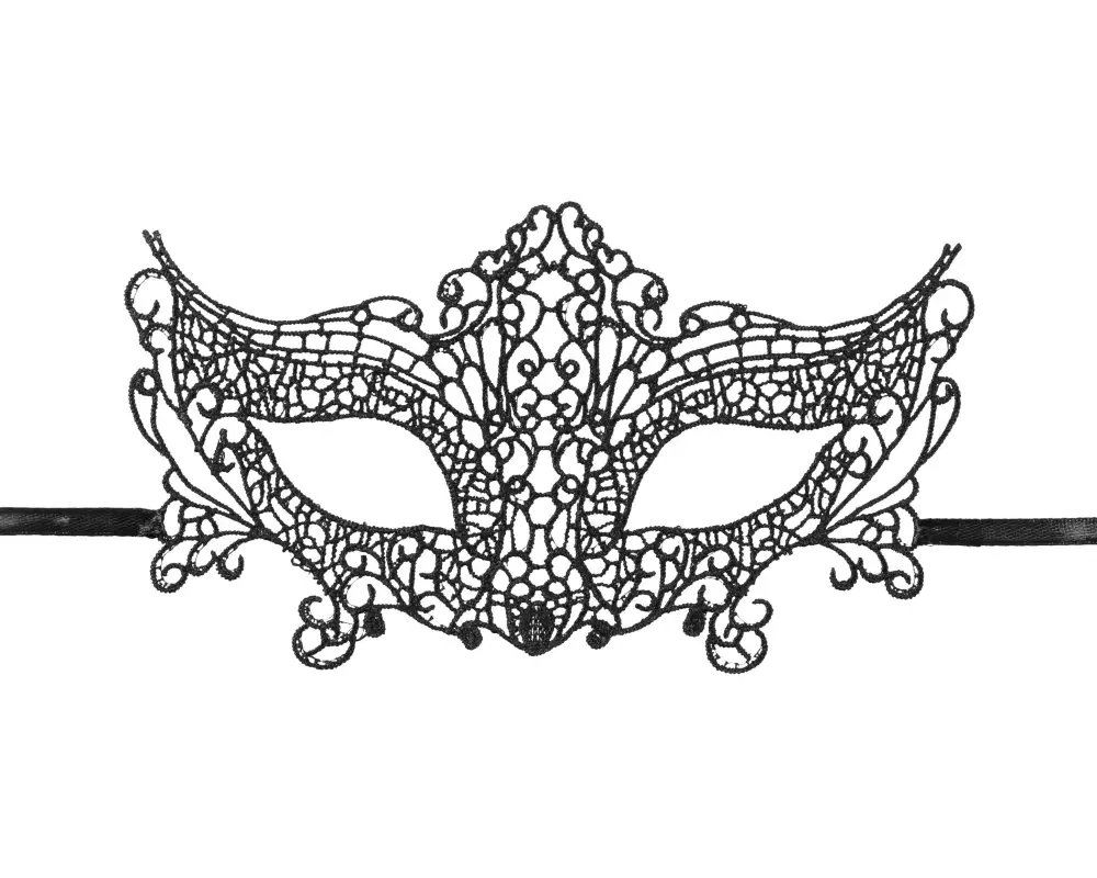 Partydeco Partyaccessoire Maske aus Spitze 11 x 20 cm, Muster3