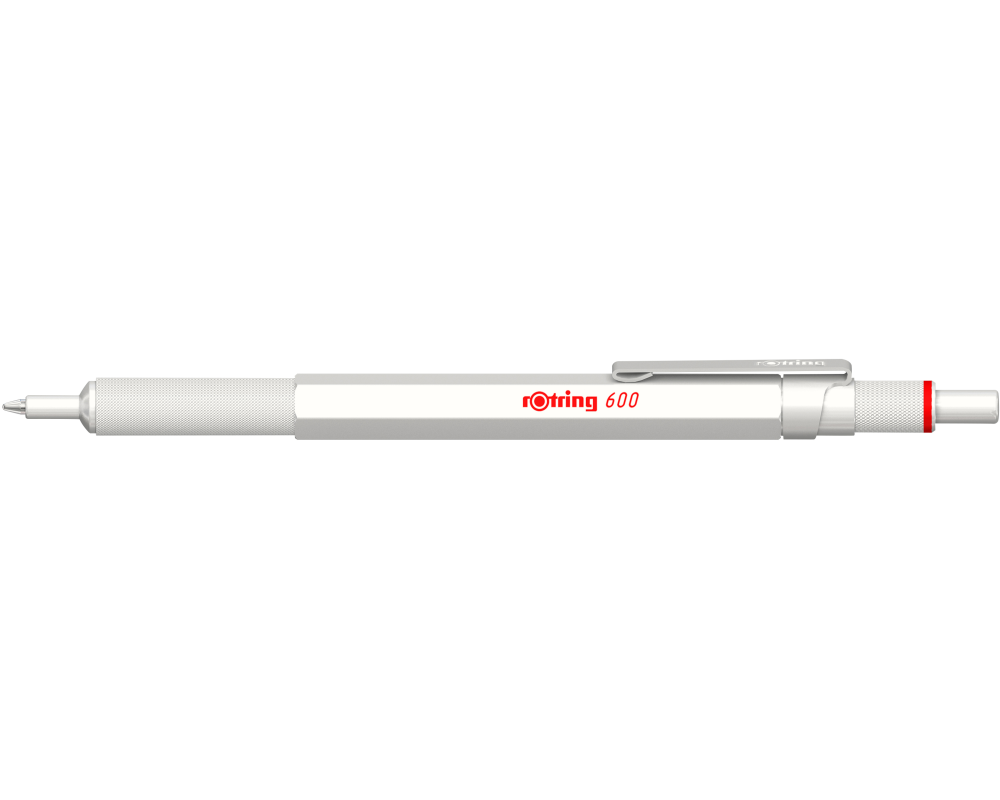 Rotring Kugelschreiber 600 Metallic Medium (M), Perlweiss