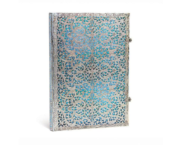PAPERBLANKS Notizbuch Maya Blau 210x300mm PB25597 blanko 240 Seiten