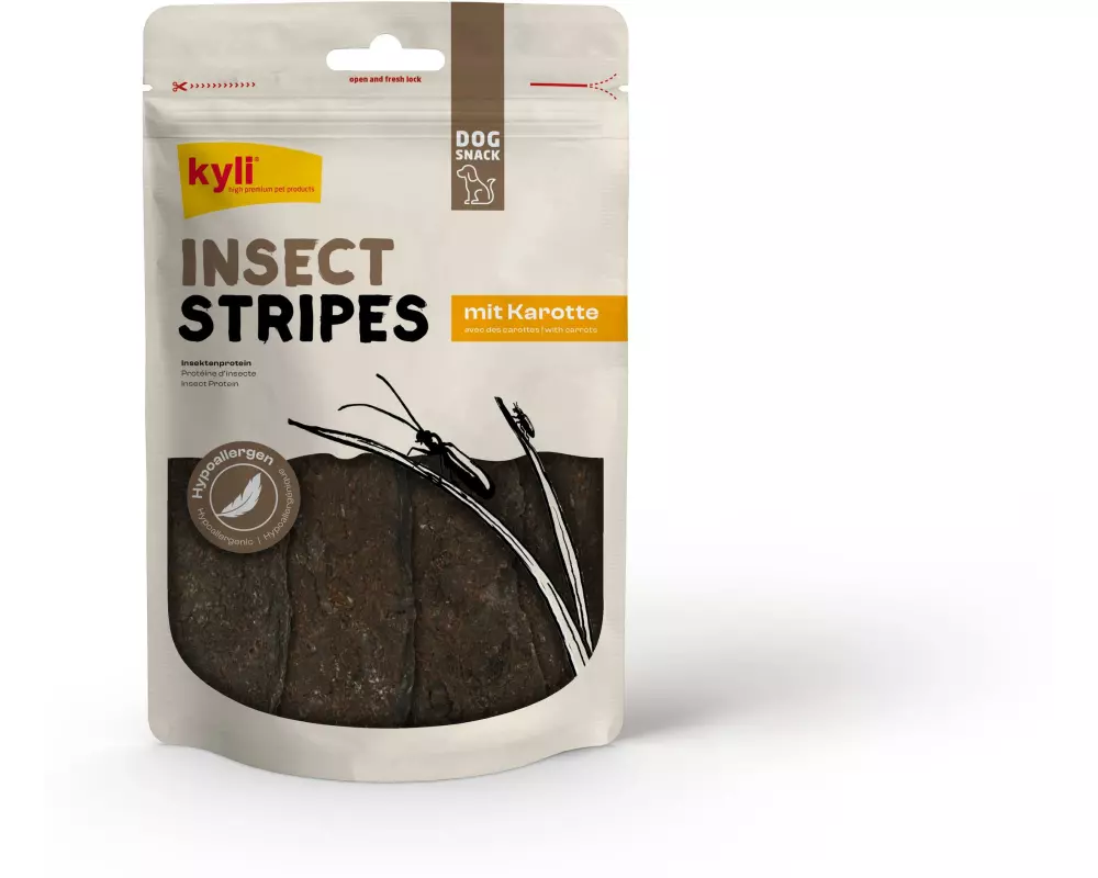 kyli Kausnack InsectStripes mit Karotten 100 g