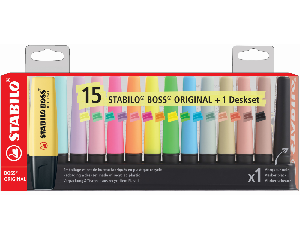 STABILO Textmarker Boss Original Pastel meets Nature Colors