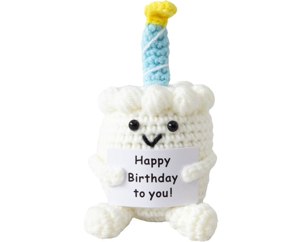 I AM CREATIVE Positive Cake 12.5cm 1000-1856 Happy Birthday, weiss