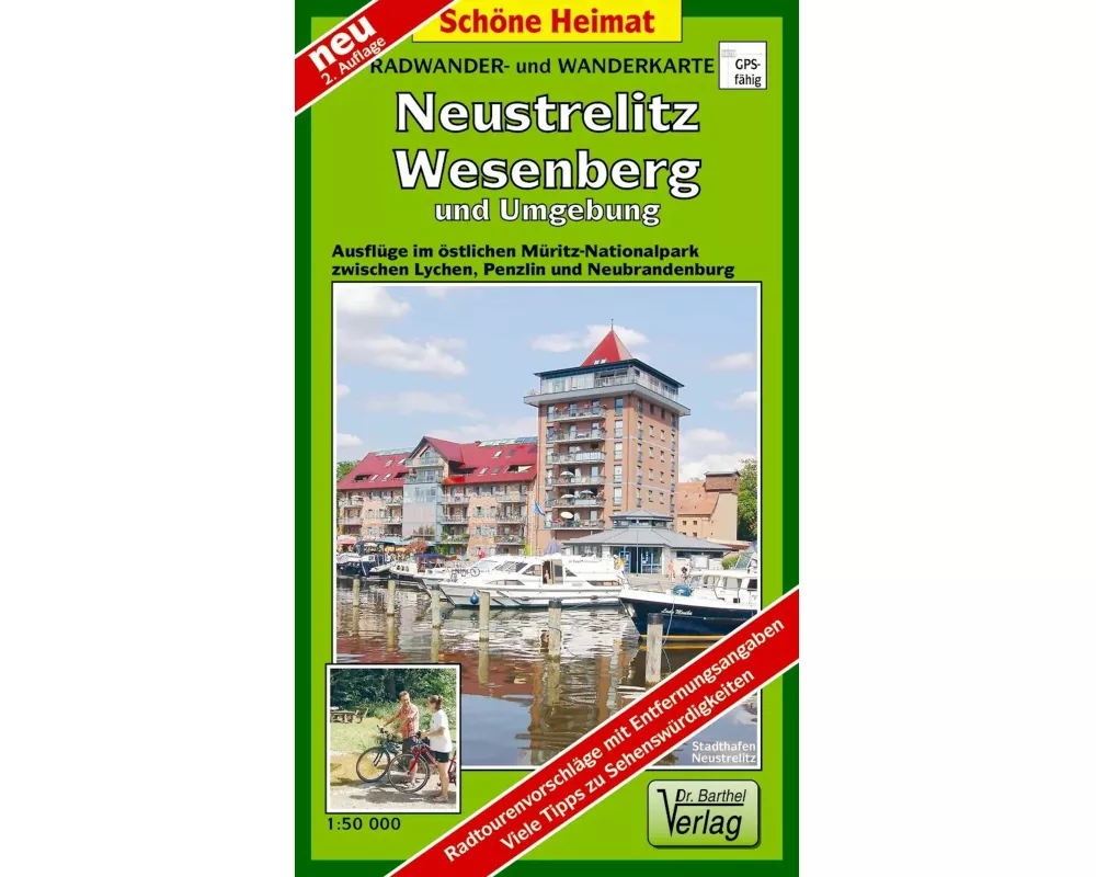 Neustrelitz, Wesenberg und Umgebung 1 : 50 000 Radwander- und Wanderkarte