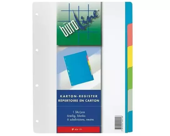 Büroline Register A4, 6 Taben