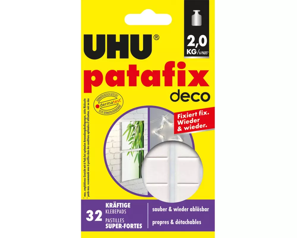 UHU Klebepad Patafix Homedeco 32 Stück