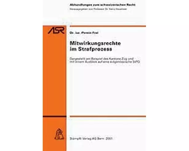 Mitwirkungsrechte im Strafprozess