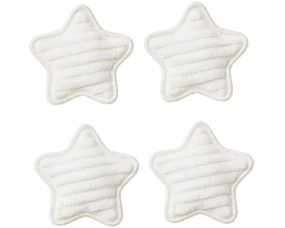 HobbyFun Mini-Utensilien Stoff Stern Weiss