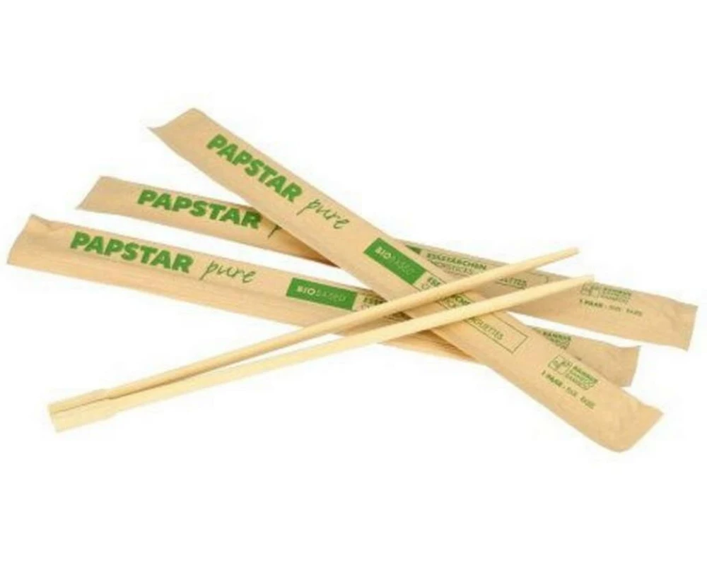 Papstar Pure Bambus Stäbchen 50 Stück Beige
