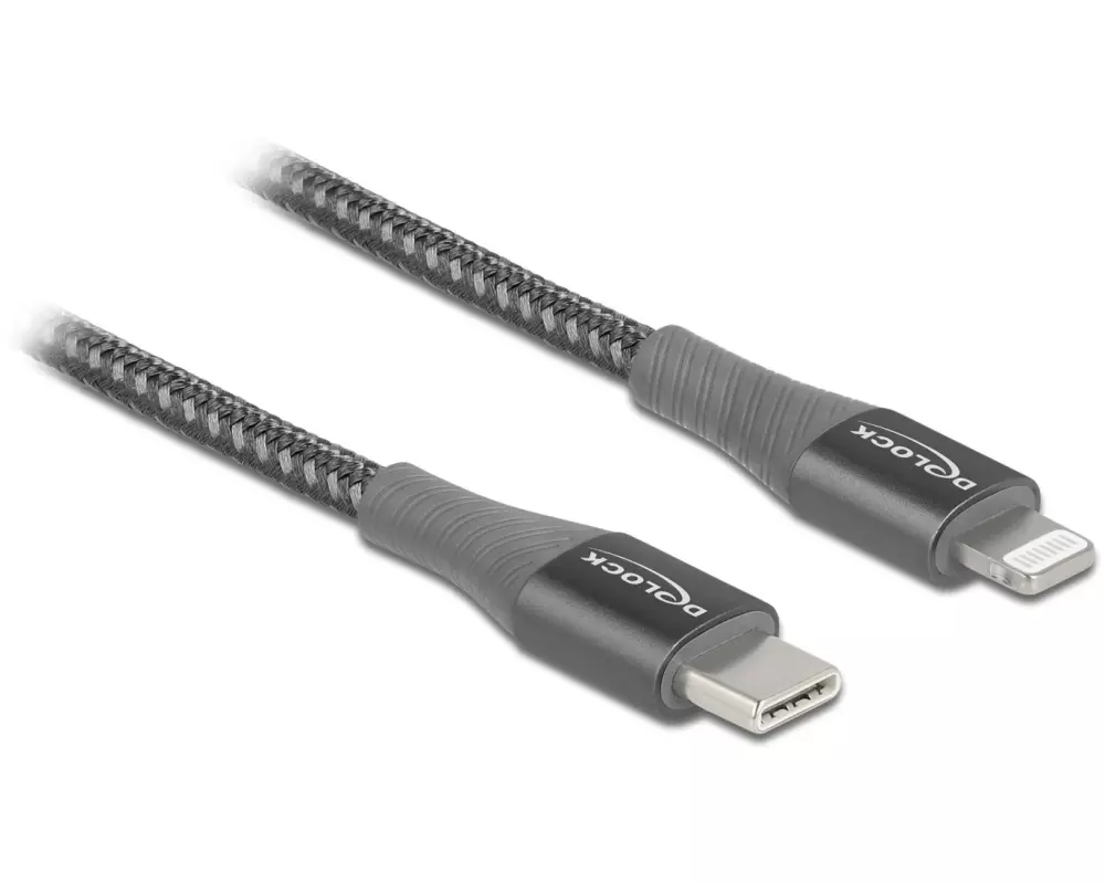 Delock USB-Kabel USB-C - Lightning 0.5 m, Grau