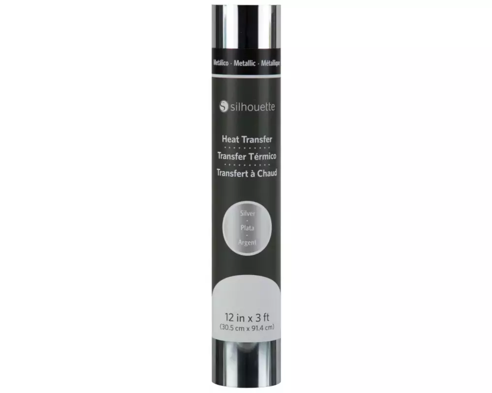 Silhouette Aufbügelfolie 30.5 cm x 90 cm Silber, metallic