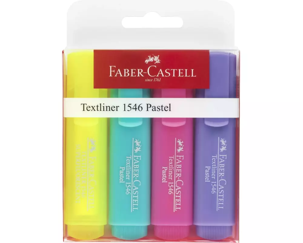 Faber-Castell Textmarker Pastell 4er Pack