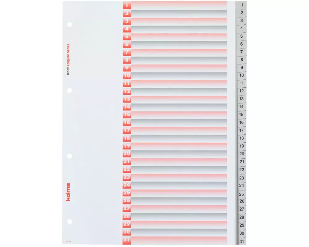 Kolma Register A4 LongLife 1-31