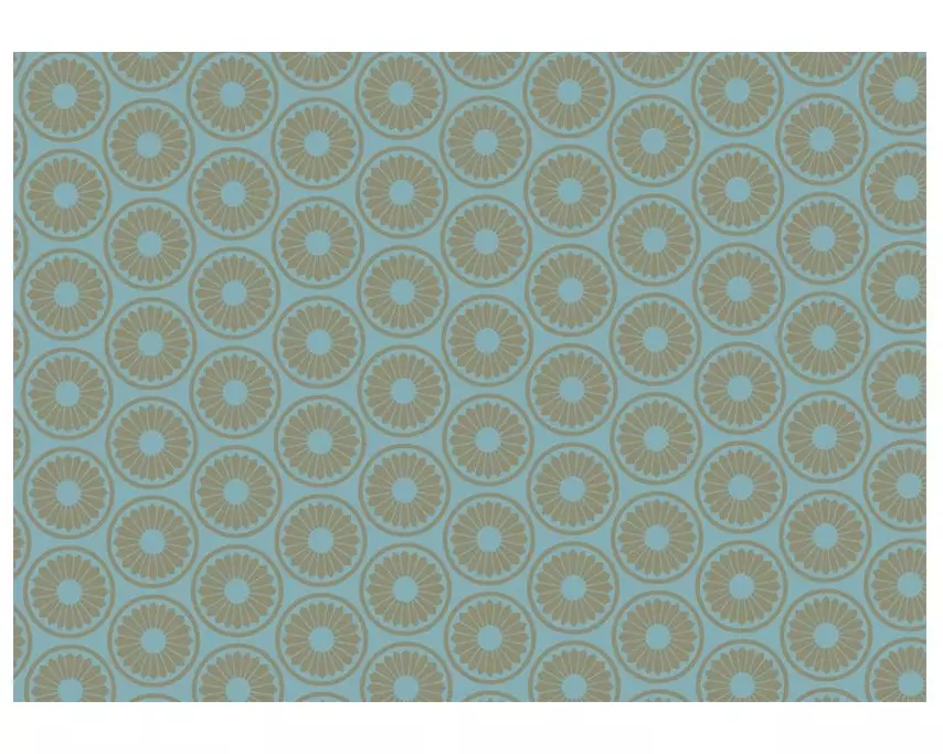 Braun + Company Geschenkpapier By Nature Floral Blau/Schwarz, 70 cm x 1 m