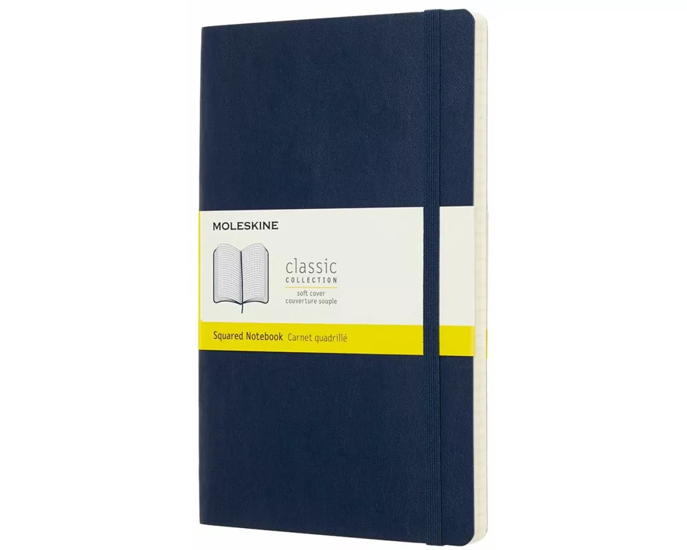 Moleskine Notebook L/A5, Squared, Soft Cover, Sapphire Blue