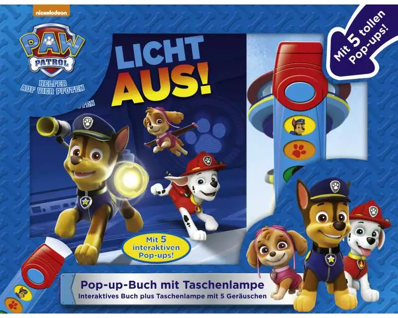 Buch & Sound Spiel-Set, PAW Patrol, Licht aus!