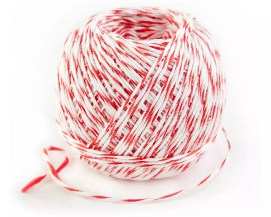 GEFU Schnur Filio Rot/Weiss, 2 Rollen