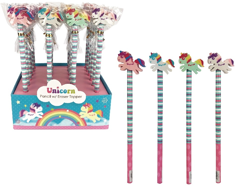 ROOST Bleistift Einhorn REA-1028 Radiergummi, 4 ass.