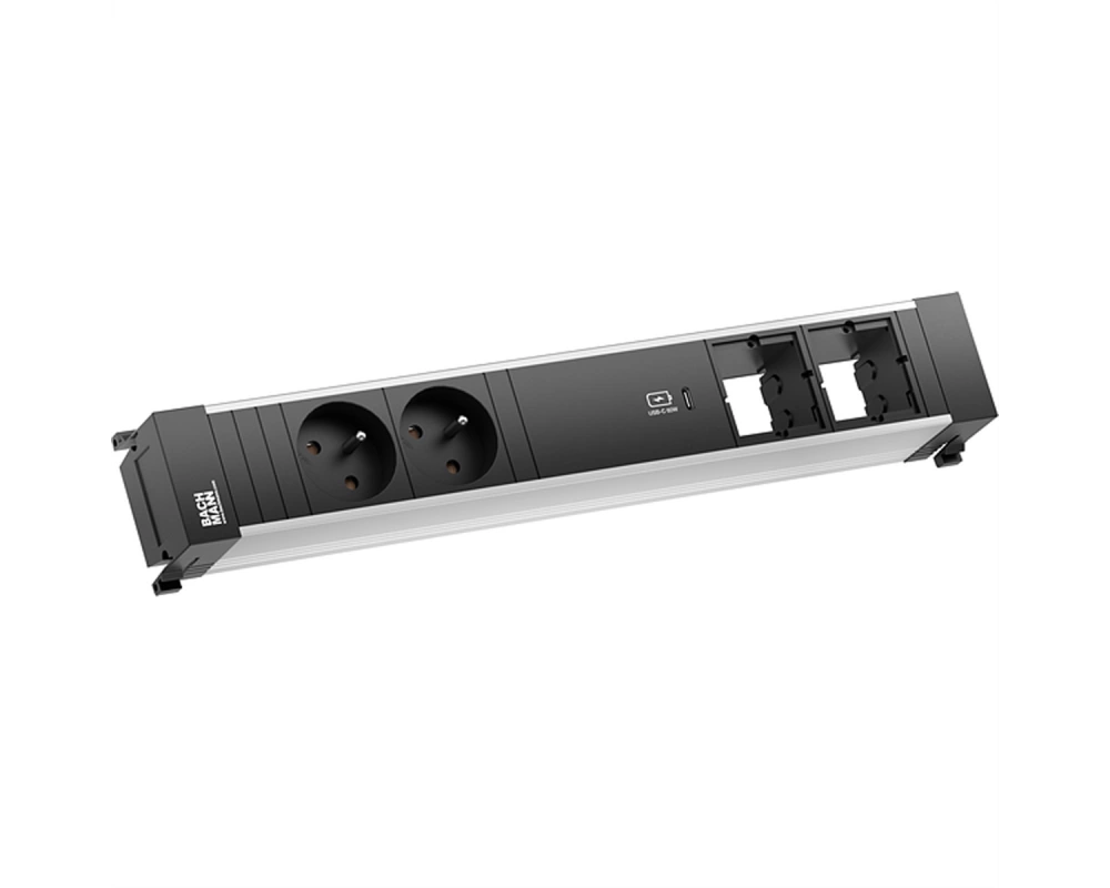 BACHMANN POWER FRAME L 2xUTE 1xUSB C 60W 2xCM 0,2m GST18