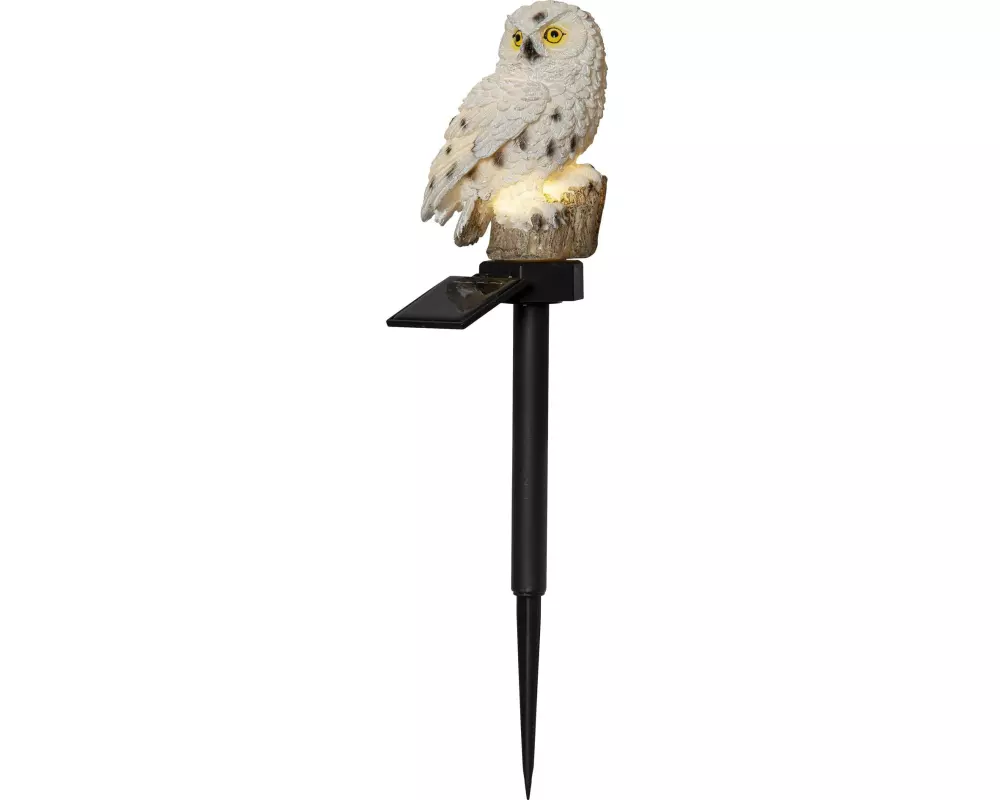 Star Trading Gartenlicht Solardekoration Owl, Beige