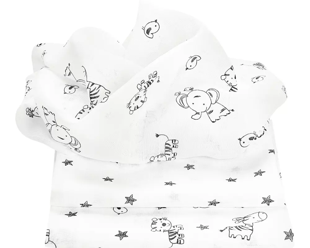 Odenwälder Mulltuch Farm 3er Set Anthrazit 80 x 80 cm