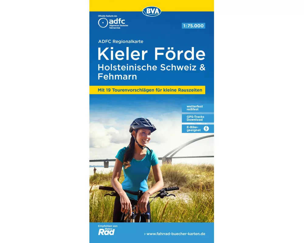BVA ADFC Regionalkarte Kieler Förde Holsteinische Schweiz & Fehmarn 1:75.000