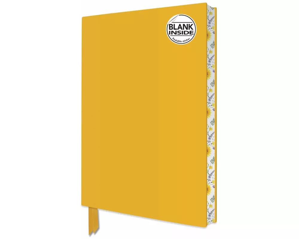 Sunny Yellow Blank Artisan Notebook (Flame Tree Journals)
