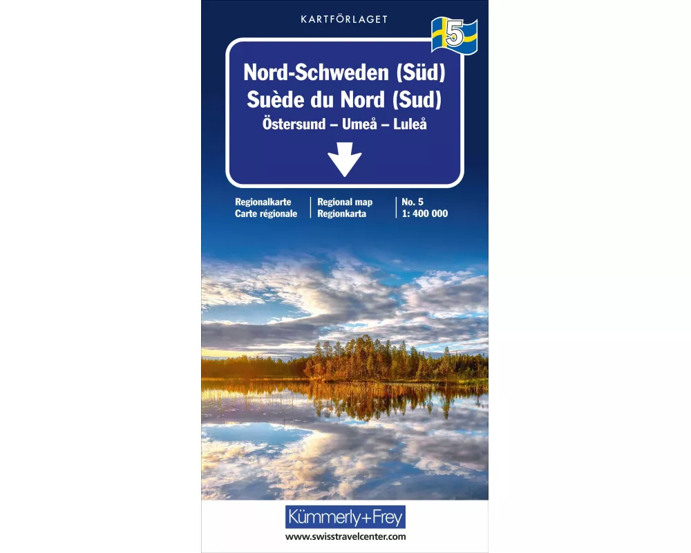 Kümmerly+Frey Regional-Strassenkarte 5 Nord-Schweden (Süd) 1:400.000