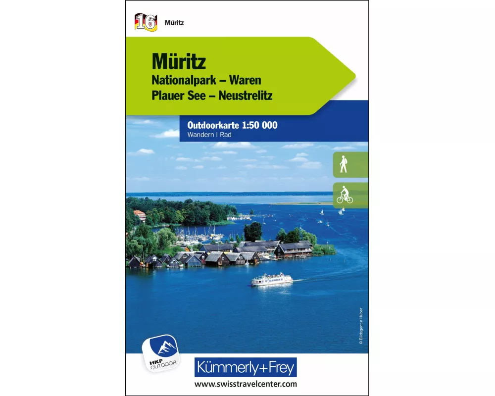 Kümmerly+Frey Outdoorkarte Deutschland 16 Müritz Nationalpark 1:50.000