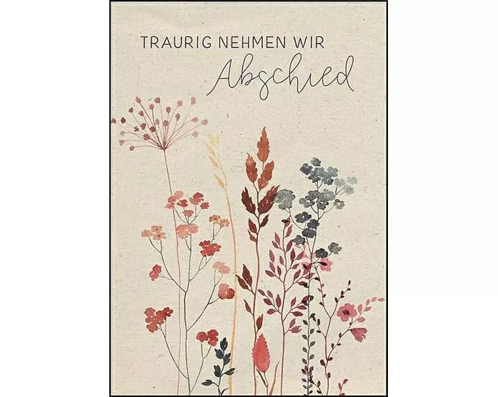 Doppelkarte. Let's go green. Abschied (Gräser)