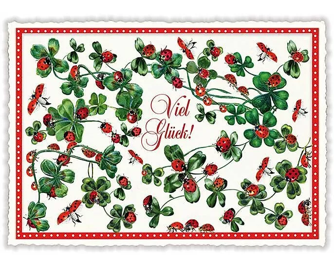Postkarte / Viel Glück! / quer