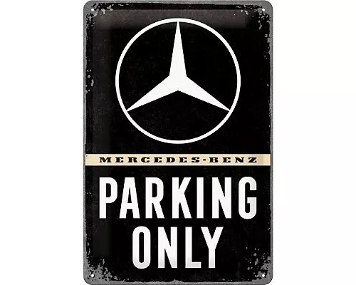 Blechschild. Mercedes-Benz / Parking Only