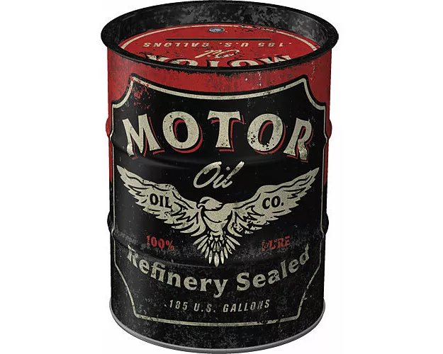 Spardose Ölfass. Best Garage / Motor Oil